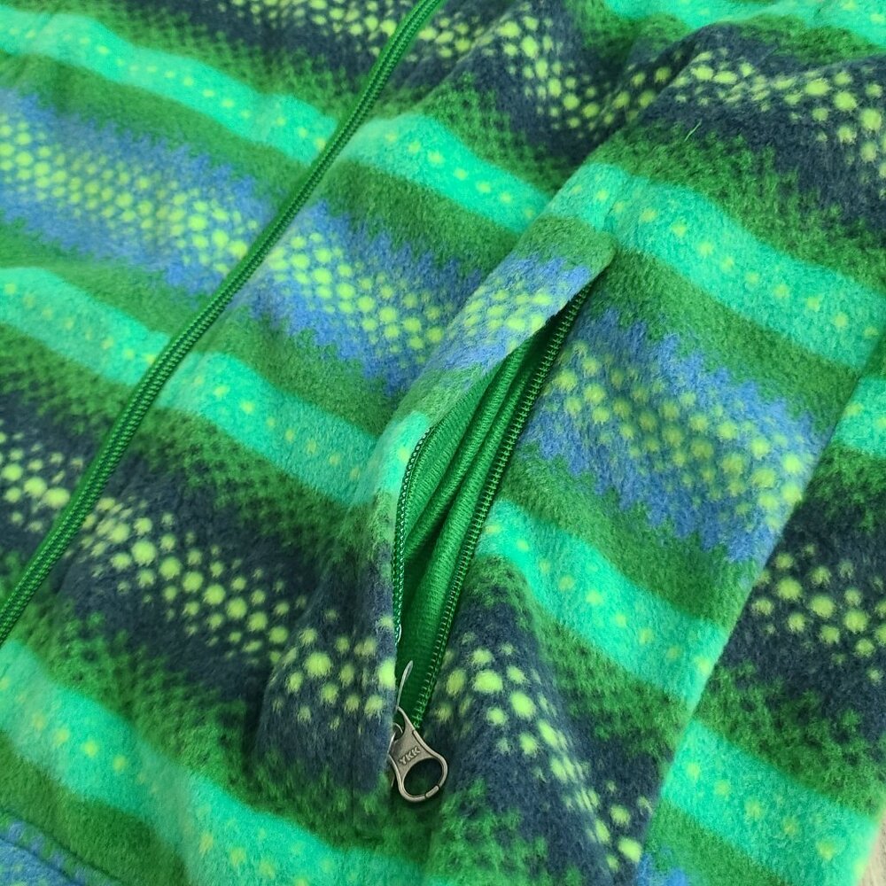 Columbia kids fleece zippered sweater green and black size L 14/16 - Picture 5 of 10